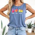 Peace Love Books Reader Librarian Library Book Comfort Colors Tank Top Blue Jean