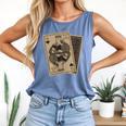 Queen Of Books Playing Card Aesthetic For Book Lovers Premium Tri-Blend Comfort Colors Tank Top Blue Jean