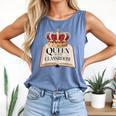Queen Of The Classroom Appreciation Royal Crown Book Comfort Colors Tank Top Blue Jean