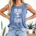 Read Banned Books PET DOGS FIGHT EVIL Read Banned Books Dog Comfort Colors Tank Top Blue Jean