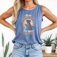 Read Banned Books PET DOGS FIGHT EVIL Read Books Reading Comfort Colors Tank Top Blue Jean