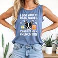 Read Books & Pet My Frenchton Owner Frenchton Lover Comfort Colors Tank Top Blue Jean