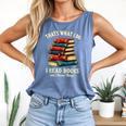 I Read Books Bookworm Halloween Comfort Colors Tank Top Blue Jean