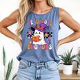 Read More Books Ghost Reading Book Teacher Halloween Comfort Colors Tank Top Blue Jean