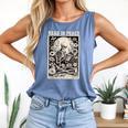 Read In Peace Skeleton Book Lover Bookworm Book Comfort Colors Tank Top Blue Jean