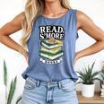 Read S'More Books Marshmallow Reading Smores Comfort Colors Tank Top Blue Jean