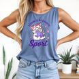Reading Is My Favorite Sport Saying Quote Book Lovers Comfort Colors Tank Top Blue Jean
