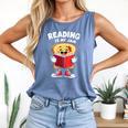 Reading Is My Jam I Love To Read Books Comfort Colors Tank Top Blue Jean
