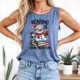 Reading Is Snow Much Fun Christmas Bookworm Snowman Reading Comfort Colors Tank Top Blue Jean