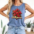 Red Roses Flowers Book Floral Comfort Colors Tank Top Blue Jean Red Roses Flowers Book Floral Comfort Colors Tank Top Blue Jean
