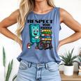 Respect Elders Cellphone Pushing Books In a Wheelchair Comfort Colors Tank Top Blue Jean