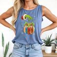 Retro Christmas Ornament Book Christmas Teacher Librarian Comfort Colors Tank Top Blue Jean