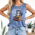 Retro I Just Want To Read Books And Pet Cats Cat For Men Women Kids Comfort Colors Tank Top Blue Jean