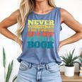 Retro Never Underestimate The Power Of a Boy With a Book Comfort Colors Tank Top Blue Jean
