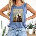 Robinson Crusoe Book Cover 1920 Comfort Colors Tank Top Blue Jean