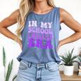 In My School Librarian Era Groovy Back To School Book Lover Comfort Colors Tank Top Blue Jean