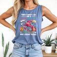 School Secretary Read Books And Know Things Flowers Flamingo Comfort Colors Tank Top Blue Jean