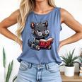 Scottish Terrier Reading a Book Dog Comfort Colors Tank Top Blue Jean
