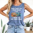 Sewing Reading Books Drinking Tea Sew Sewist Comfort Colors Tank Top Blue Jean