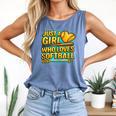 Softball Just A Girl Comic Book Style Graphic For Teens Comfort Colors Tank Top Blue Jean Softball Just A Girl Comic Book Style Graphic For Teens Comfort Colors Tank Top Blue Jean