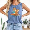 Squirrel Reading Book Glasses Bookworm Librarian Comfort Colors Tank Top Blue Jean Squirrel Reading Book Glasses Bookworm Librarian Comfort Colors Tank Top Blue Jean