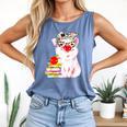 Teacher Pig Cute Farm Animal Book Lover School Student For Men Women Kids Comfort Colors Tank Top Blue Jean