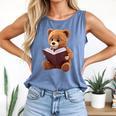 Teddy Bear Reading a Book Comfort Colors Tank Top Blue Jean Teddy Bear Reading a Book Comfort Colors Tank Top Blue Jean
