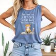 That's What I Do I Pet Cats I Read Books And I Know Things Comfort Colors Tank Top Blue Jean