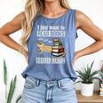 Tiny Dinosaur Read Books & Pet My Bearded Dragon Lover Premium Tri-Blend Comfort Colors Tank Top Blue Jean