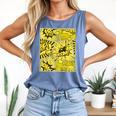 Varsity-Gold Yellow Comic Book University Varsity-Gold Comfort Colors Tank Top Blue Jean
