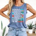 I Will Read Books On A Boat & Everywhere Reading Book Comfort Colors Tank Top Blue Jean