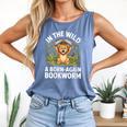 Women's Wild About Reading Book Reader Lion Zoo Animals Kids Comfort Colors Tank Top Blue Jean Women's Wild About Reading Book Reader Lion Zoo Animals Kids Comfort Colors Tank Top Blue Jean
