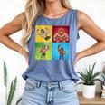 Wrestling Comic Book Wrestler Mexican Lucha Libre Mask Comfort Colors Tank Top Blue Jean