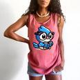 Adorable Book Lover Blue Jay With Reading Glasses Cute Comfort Colors Tank Top Watermelon