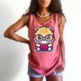 Adorable Book Lover Persian Cat With Reading Glasses Cute Comfort Colors Tank Top Watermelon