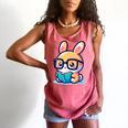 Adorable Book Lover Rabbit With Reading Glasses Cute Premium Comfort Colors Tank Top Watermelon
