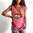 Adorable Book Lover Salmon With Reading Glasses Cute Comfort Colors Tank Top Watermelon