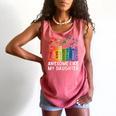 Awesome Like My Daughter Books Floral Proud Mom Women Comfort Colors Tank Top Watermelon