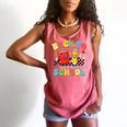 Back To School Checkered Book Pencil Groovy Teacher Student Comfort Colors Tank Top Watermelon