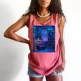 Book Library Bookshelf Armchair Window Pattern Print Comfort Colors Tank Top Watermelon