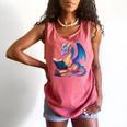 Bookworm Book Lover Women Girls Dragon Reading Comfort Colors Tank Top Watermelon