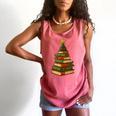 Christmas Book Tree Bookshelf Holiday For Readers Librarians Comfort Colors Tank Top Watermelon