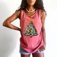 Christmas Tree Books Comfort Colors Tank Top Watermelon