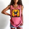 Colorful Sketch Oil Painting Of A Bat Reading Book Comfort Colors Tank Top Watermelon