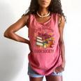 Cozy Readers Book Society Fall Autumn Floral Pumpkin Season Comfort Colors Tank Top Watermelon