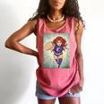 The Crimson Crescent 90s Retro Comic Book Superheroine Art Comfort Colors Tank Top Watermelon