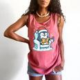 Cute Christmas Penguin Reading Book Cozy Winter Holiday Art Comfort Colors Tank Top Watermelon