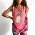 Cute Reading Bunny With Glasses Books Reader Book Bookworm Comfort Colors Tank Top Watermelon