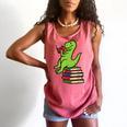 Dino Reading Read Reading Librarian Book Men Boys Kids Comfort Colors Tank Top Watermelon