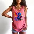 Dragon Reading a Book Bookworm Book Lover Comfort Colors Tank Top Watermelon